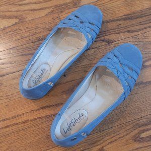 Life Stride blue loafers